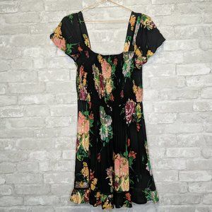 Band of Gypsies Black Floral Dress Size M